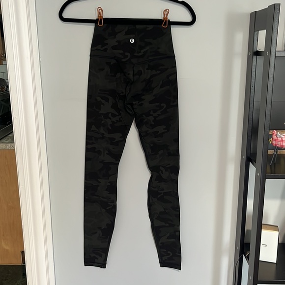 Lululemon Align Pant 28” Incognito Camo Multi Gator Green Size 2 - Picture 3 of 10